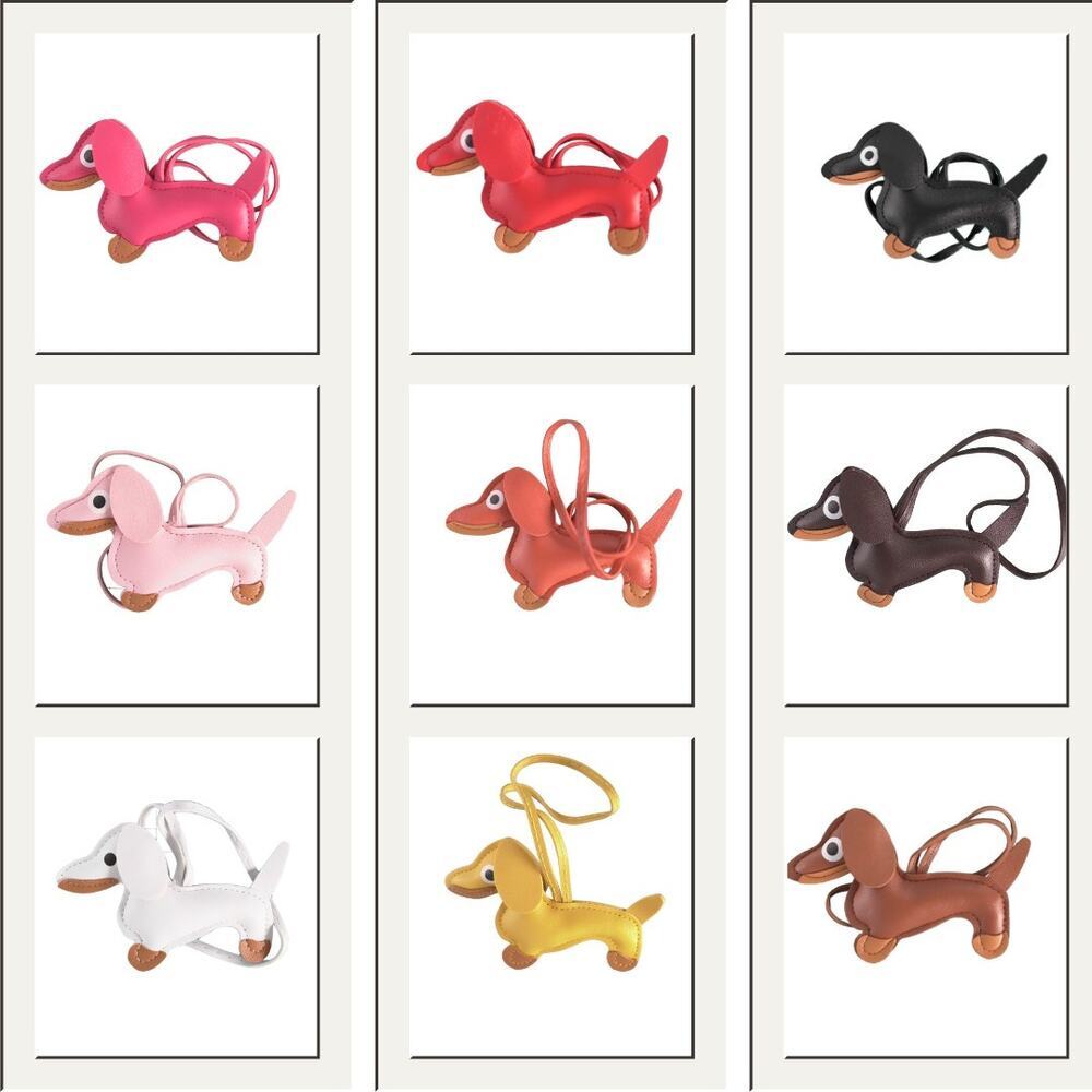 Dachshund Bag Charm Keychain Faux Leather Dog Mom Y2K Cottagecore Red NWT - Picture 11 of 11